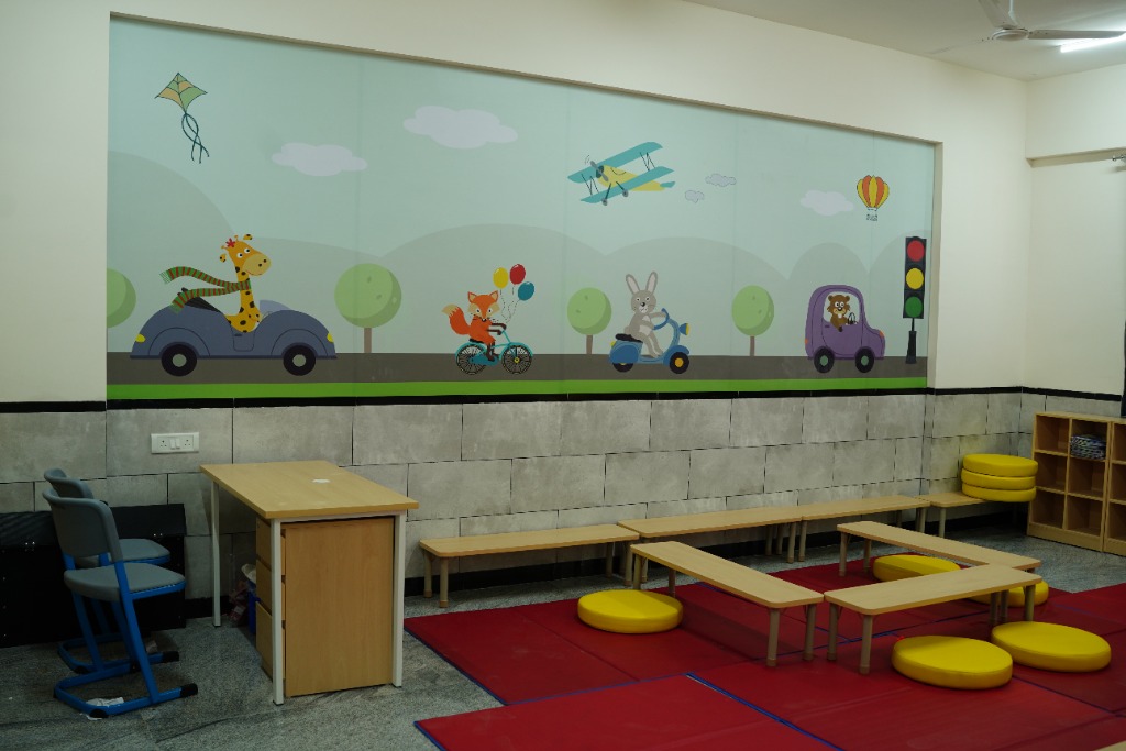 Pre-primary classroom interior setup at VIBGYOR School, Hinjewadi