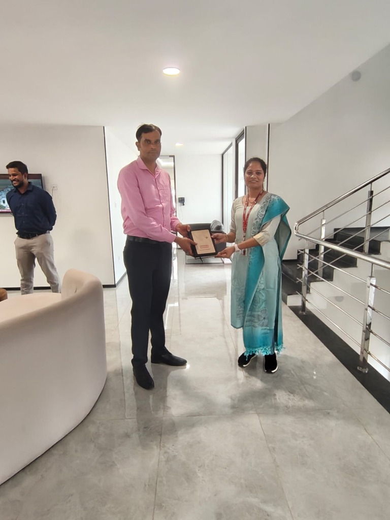 AARAA Infrastructure representative exchange memento with GMIT Placement Officer